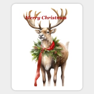 Santa's Reindeer Sticker